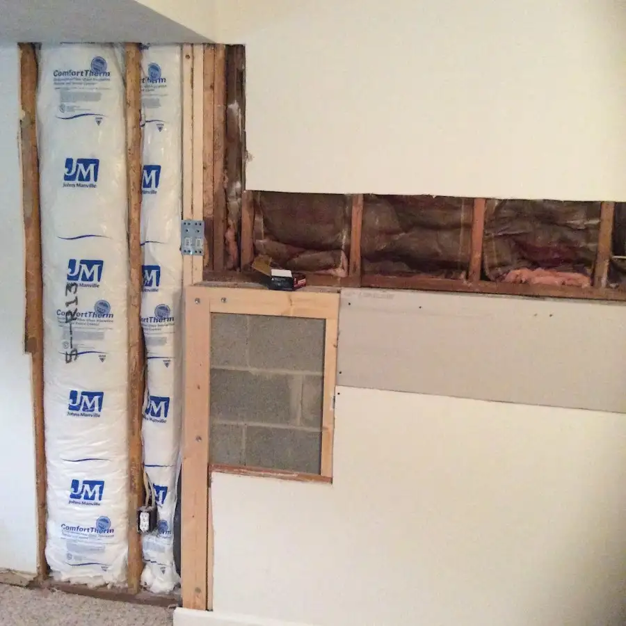 Wall insulation replacement during Contents Cleaning & Restoration in Walworth